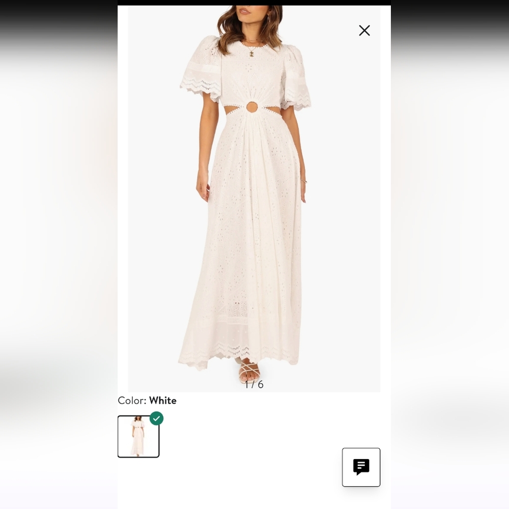 Petal & Pup White Eyelet Maxi Dress with Ring Detail - Picture 2 of 7